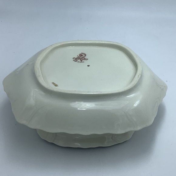 Vintage Warwick China Floral Bowl with Attached Underplate - Picture 12 of 14